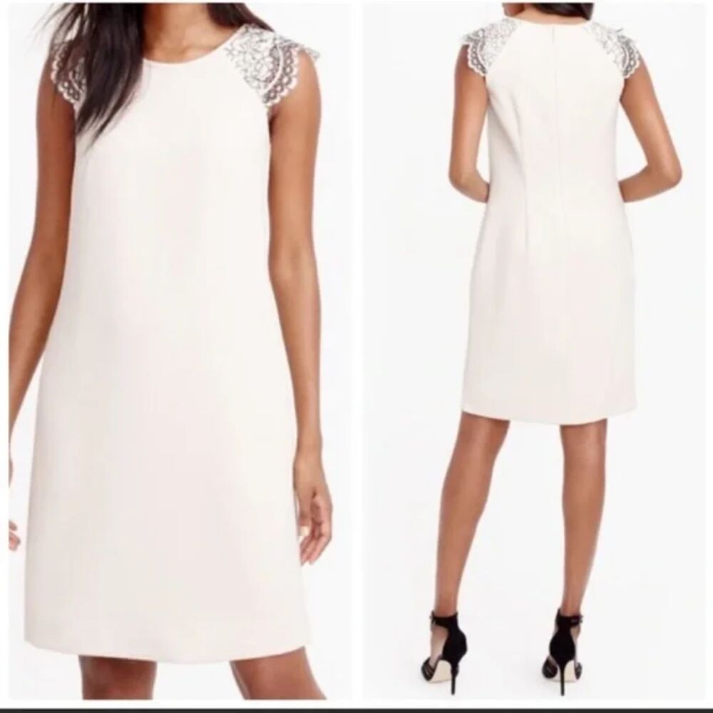 NWT J.Crew Edged Lace Cap-Sleeve Dress Size 0